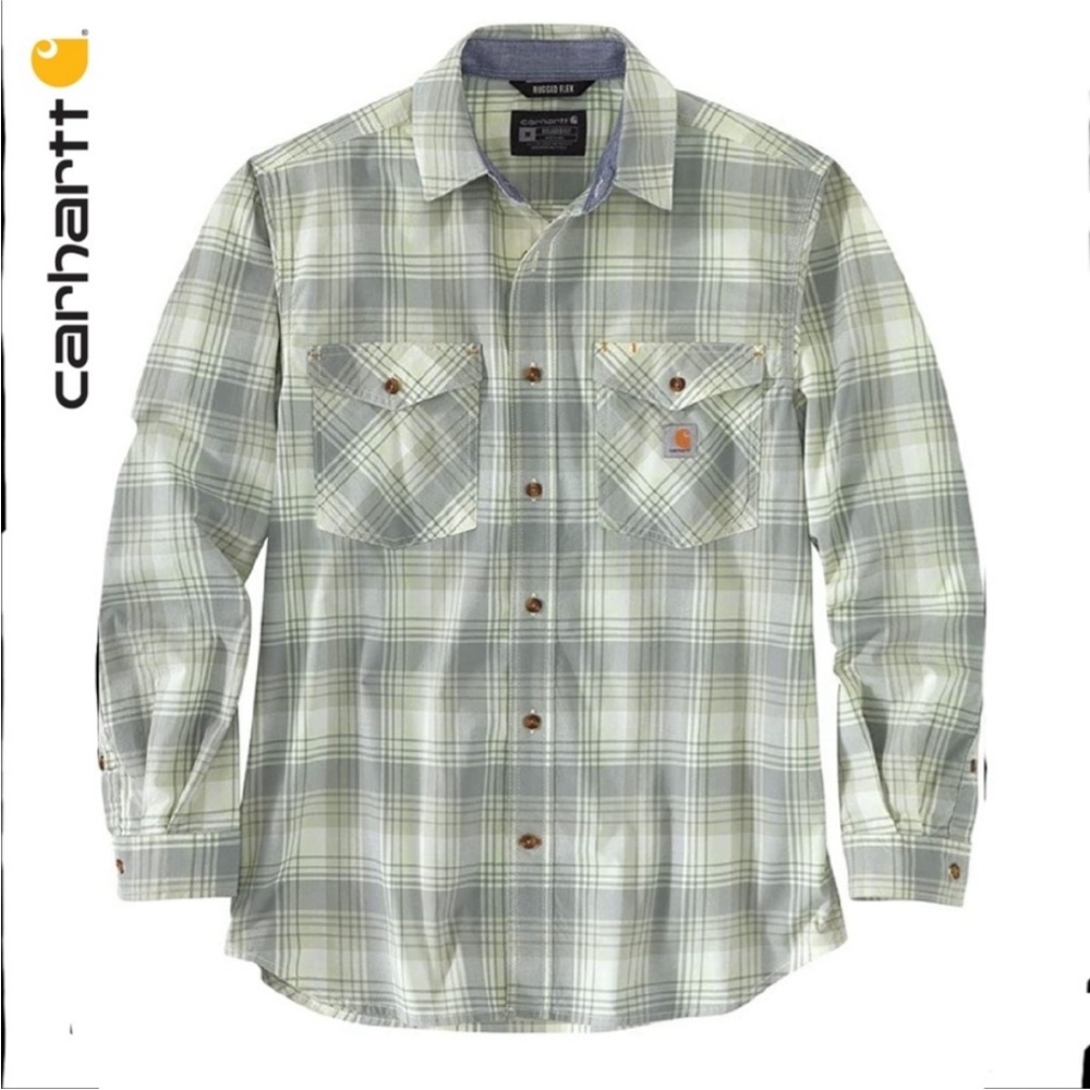 Carhartt Rugged Flex Relaxed Fit Lightweight Long-Sleeve Plaid Shirt